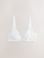 Blue/Pink/White DD+ Non Padded Full Cup Lace Bras 3 Pack - Image 6 of 10