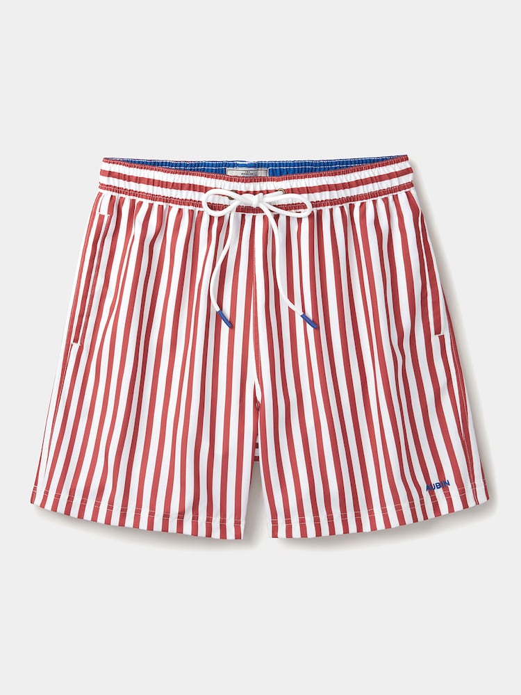 Aubin Red Bardney Swim Shorts - صورة 1 من 1