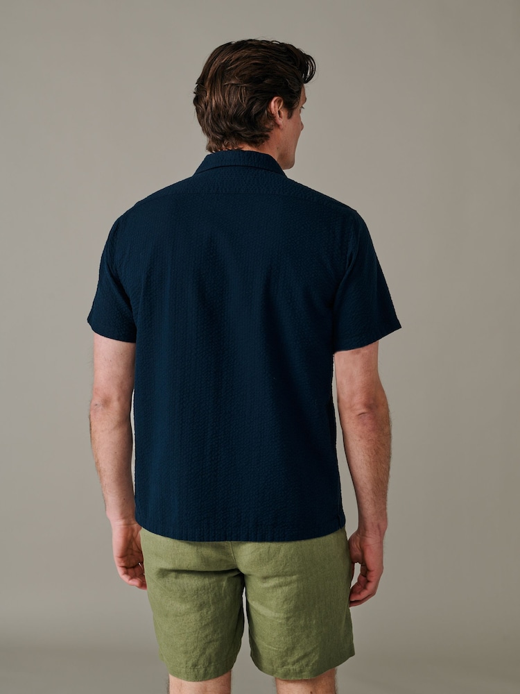 Aubin Brambling Seersucker Short Sleeved Shirt - Image 2 of 5