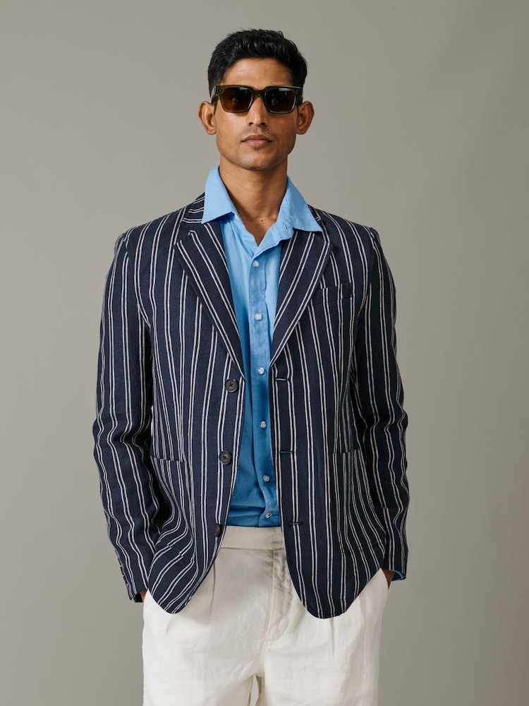 Aubin Belvedere Relaxed Linen Blazer - Image 1 of 5