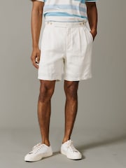 Aubin Lind Double Pleat Linen Shorts - Image 1 of 6