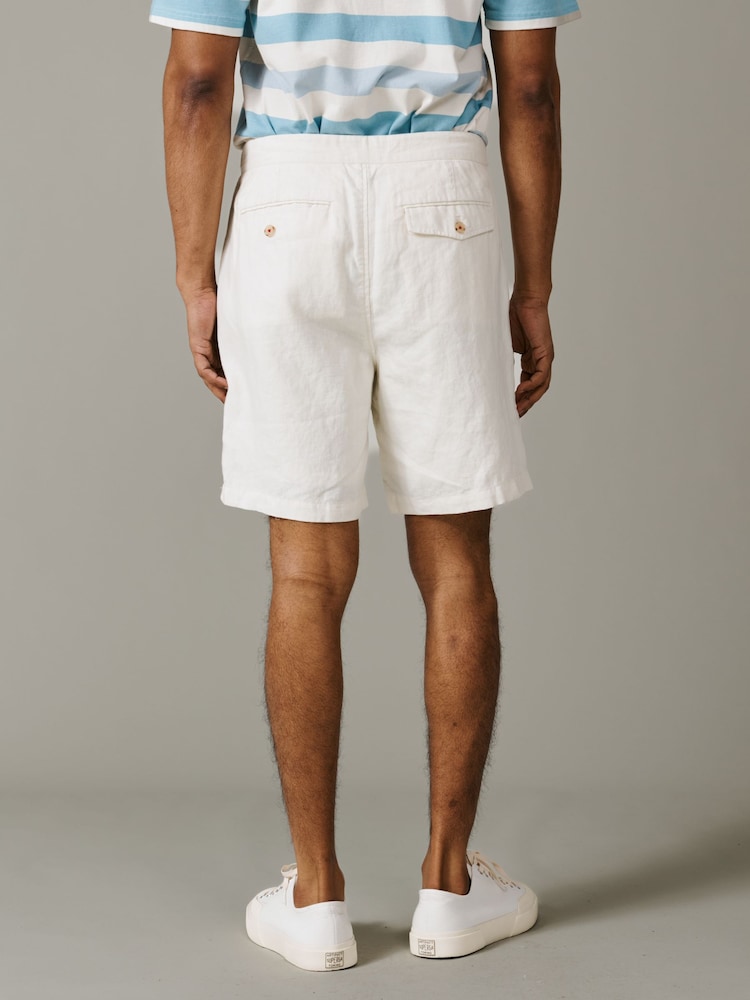 Aubin Lind Double Pleat Linen Shorts - Image 2 of 6