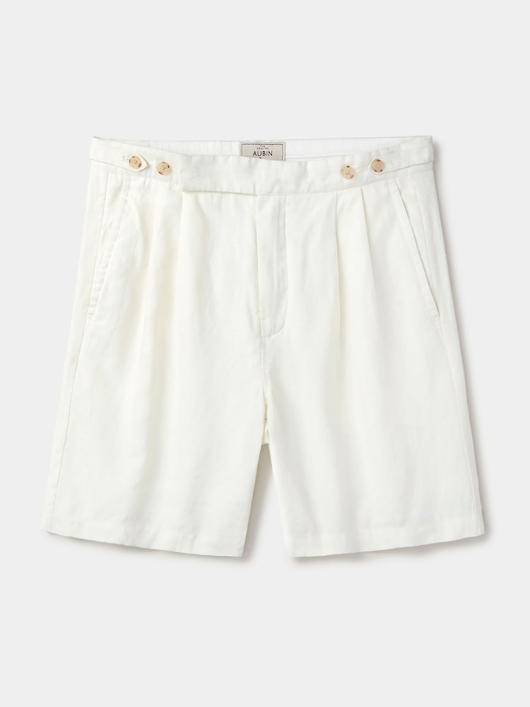 Aubin Lind Double Pleat Linen Shorts - Image 6 of 6