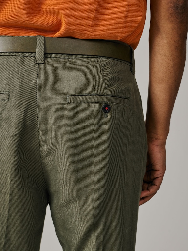 Зеленый - Узкие брюки Aubin Axholme - Изображение 5 5