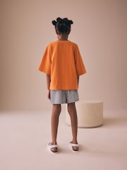 ブラック/ホワイト ギンガムチェック - プルオンショートパンツ（3～16 歳） - 画像 3 / 4