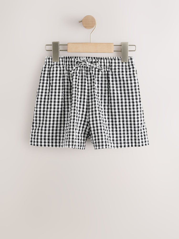 ブラック/ホワイト ギンガムチェック - プルオンショートパンツ（3～16 歳） - 画像 4 / 4