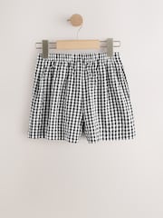 Black/ White Gingham Check Pullon Shorts (3-16yrs) - Image 5 of 7