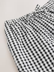 Black/ White Gingham Check Pullon Shorts (3-16yrs) - Image 6 of 7