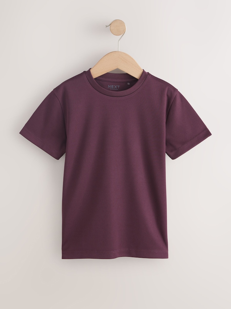 Burgundy Red Single Sports T-Shirt (3-16yrs) - Image 1 of 4