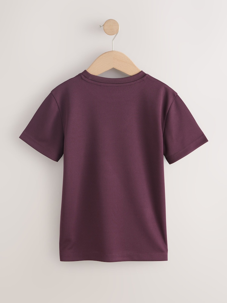 Burgundy Red Single Sports T-Shirt (3-16yrs) - Image 2 of 4