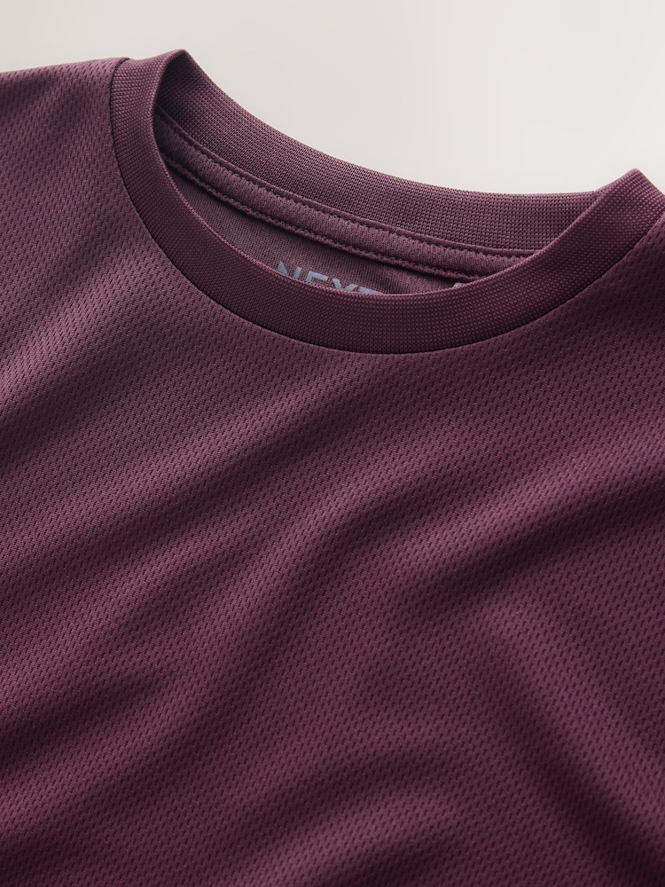 Burgundy Red Single Sports T-Shirt (3-16yrs) - Image 4 of 4