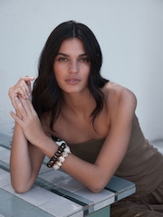 Chocolate Brown Cotton Rich Bandeau Boobtube Top - Image 2 of 4