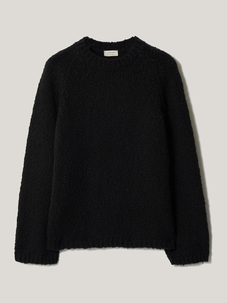 Jigsaw Black Soft Boucle Jumper - Image 6 of 6 Jigsaw Black Soft Boucle Jumper - Image 6 of 6
