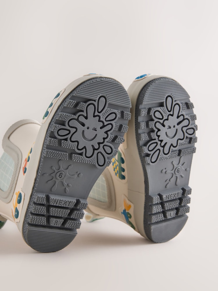 Neutral/Turquoise Transport Warm Lined Ankle Wellies - Image 5 of 5 Neutral/Turquoise Transport Warm Lined Ankle Wellies - Image 5 of 5