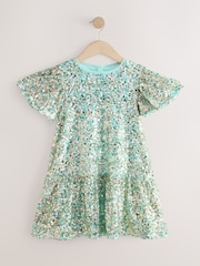Mint Green Angel Sleeve Sequin Peplum Party Dress (3-16yrs) - Image 5 of 8