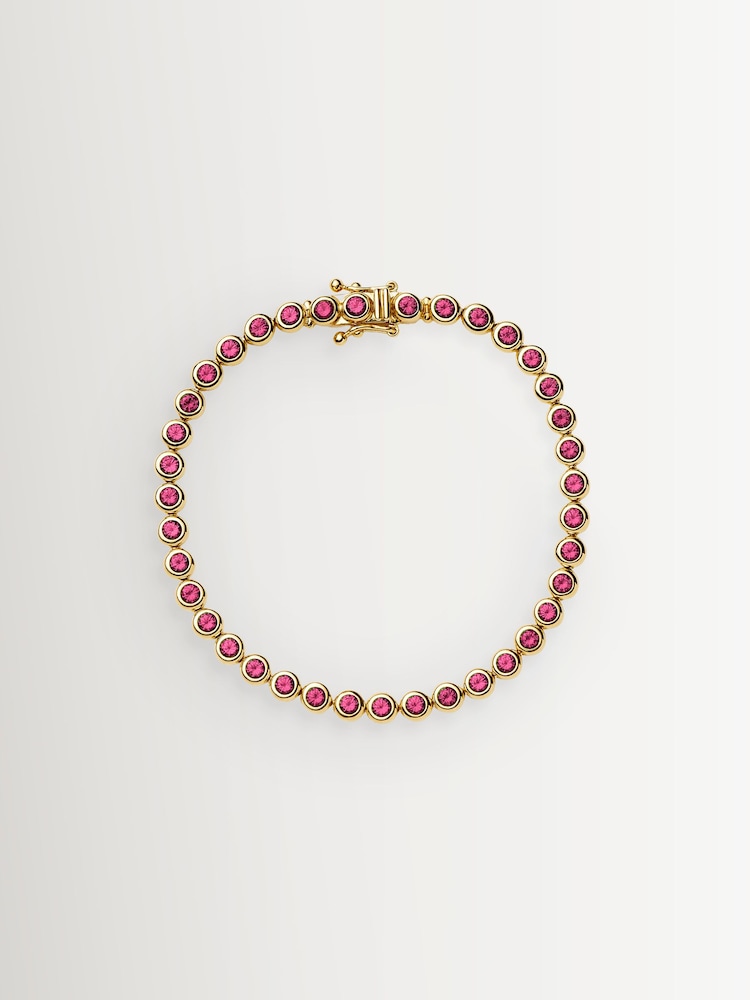 Missoma Gold Tone Tennis Round Bracelet - Image 1 of 3 Missoma Gold Tone Tennis Round Bracelet - Image 1 of 3