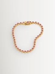 Missoma Gold Tone Tennis Round Bracelet - Image 2 of 3