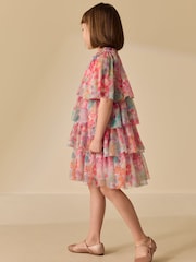 Rosa arcoíris - Rara Tiered Dress (3-16yrs) - Imagen 2 de 5