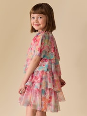 Rosa arcoíris - Rara Tiered Dress (3-16yrs) - Imagen 3 de 5