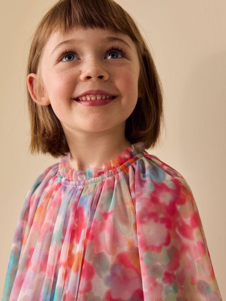 Rosa arcoíris - Rara Tiered Dress (3-16yrs) - Imagen 5 de 5