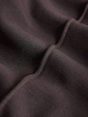 The Set Chocolate Brown Modal Jersey Crew and Wide Leg Joggers Set - Image 4 of 5