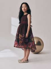 Chocolate Brown Floral Prom Dress (3-16yrs) - Image 1 of 8
