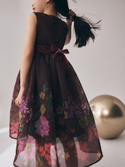 Chocolate Brown Floral Prom Dress (3-16yrs) - Image 3 of 8
