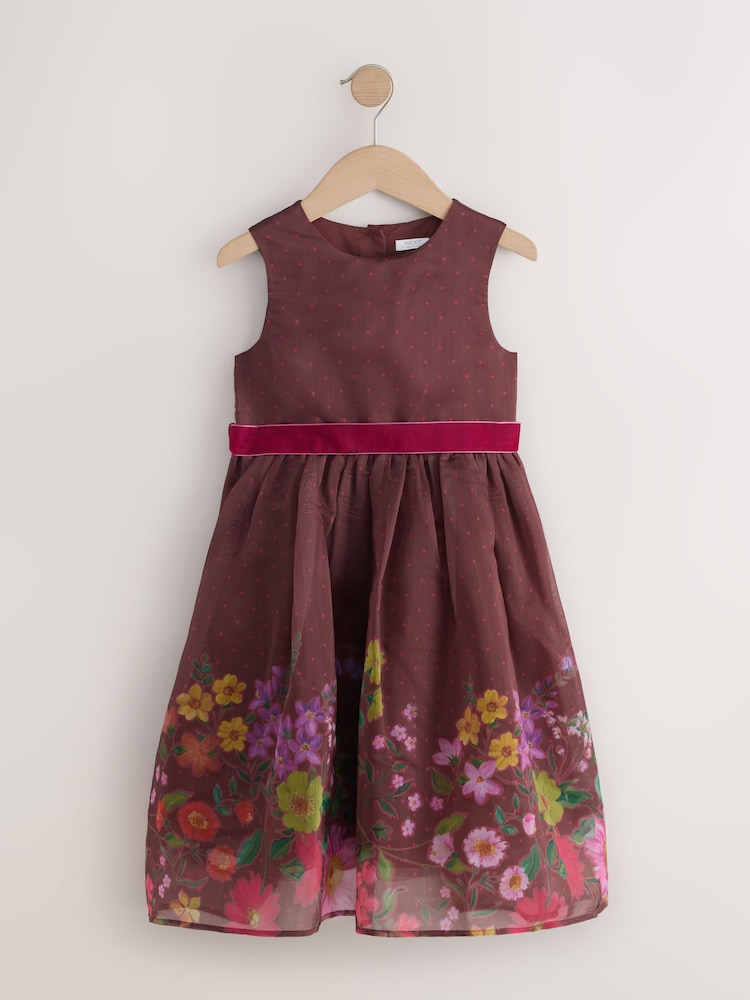 brown floral prom dress Brown Floral Prom Dress Brown Tulle Applique Sleeveless A-line Prom Dresses,CP0414  US2 Custom Color(