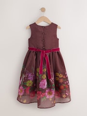 Chocolate Brown Floral Prom Dress (3-16yrs) - Image 6 of 8