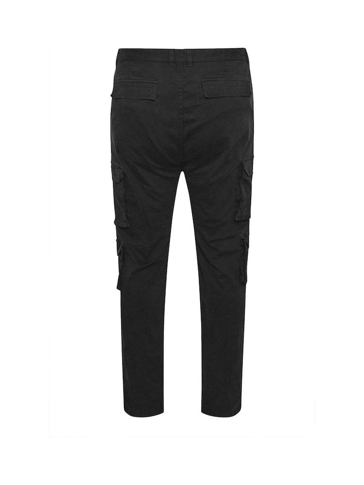 BadRhino Big & Tall Black Welford Double Pocket Cargo Trousers - Image 6 of 6 BadRhino Big & Tall Black Welford Double Pocket Cargo Trousers - Image 6 of 6