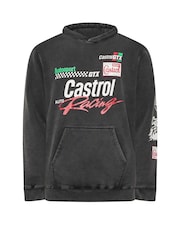 BadRhino Big & Tall Black Castrol Acid Wash Hoodie - Image 2 of 3
