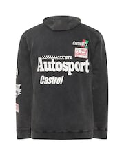 BadRhino Big & Tall Black Castrol Acid Wash Hoodie - Image 3 of 3