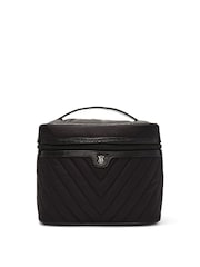 Victoria's Secret Black V Quilt 4 Piece Makeup Bag - Image 1 of 3