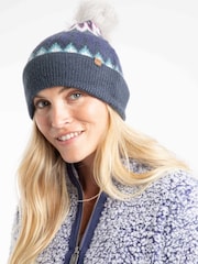 Weird Fish Blue Frady Fair Isle Bobble Hat - Image 1 of 4