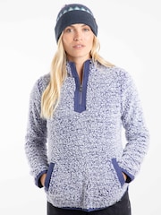 Weird Fish Blue Frady Fair Isle Bobble Hat - Image 2 of 4