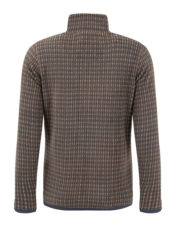 Weird Fish Brown Rochelle Full Zip Printed Micro Fleece - Image 8 of 8 Weird Fish Brown Rochelle Full Zip Printed Micro Fleece - Image 8 of 8