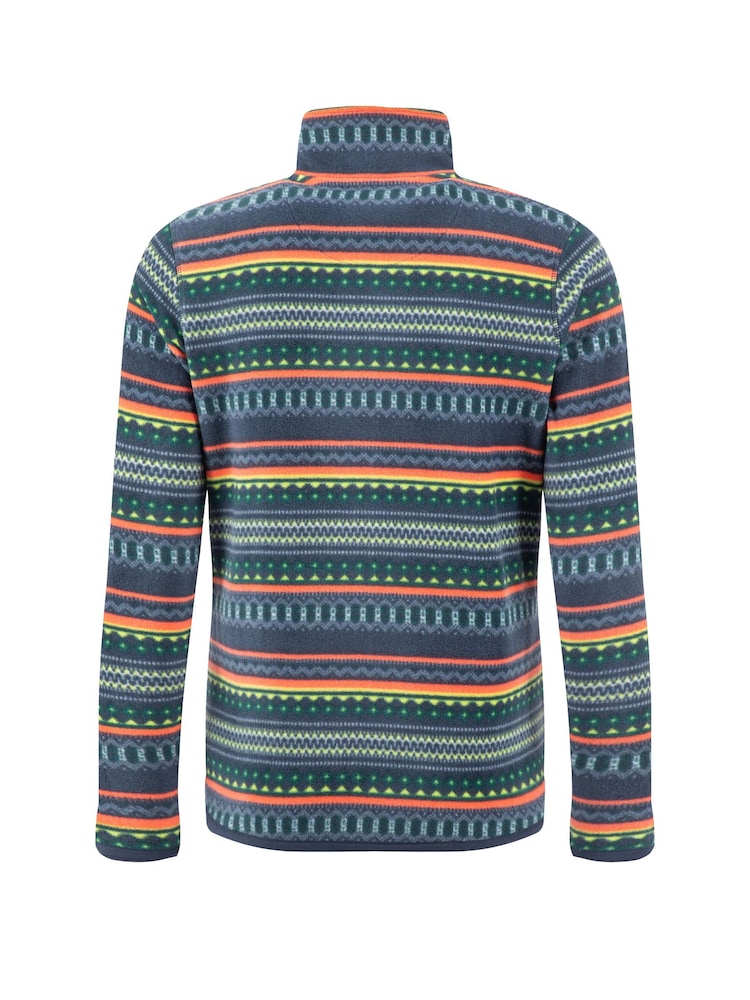 Weird Fish Blue Rochelle Full Zip Printed Micro Fleece - Image 9 of 9 Weird Fish Blue Rochelle Full Zip Printed Micro Fleece - Image 9 of 9