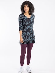 Weird Fish Blue Arielle Printed Jersey 3/4 Sleeve Tunic - Image 3 of 6