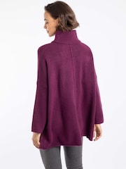 Weird Fish Purple Carolyn Roll Neck Tunic Jumper - Image 2 of 8