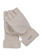 Weird Fish Cream Cassell Sparkle Fingerless Gloves - Image 3 of 3