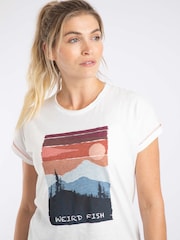 Weird Fish Cream Woodlands Front Print Graphic T-Shirt - Image 2 of 6