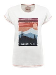Weird Fish Cream Woodlands Front Print Graphic T-Shirt - Image 5 of 6