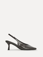 Linzi Grey Method Square Toe Slingback Court Heels - Image 3 of 6