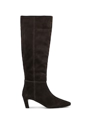 Jones Bootmaker Brown Candra Leather Stiletto Heel Long Boots - Image 1 of 5