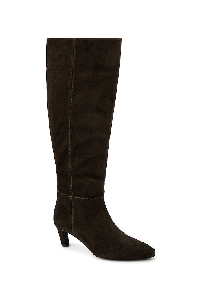 Jones Bootmaker Brown Candra Leather Stiletto Heel Long Boots - Image 2 of 5 Jones Bootmaker Brown Candra Leather Stiletto Heel Long Boots - Image 2 of 5