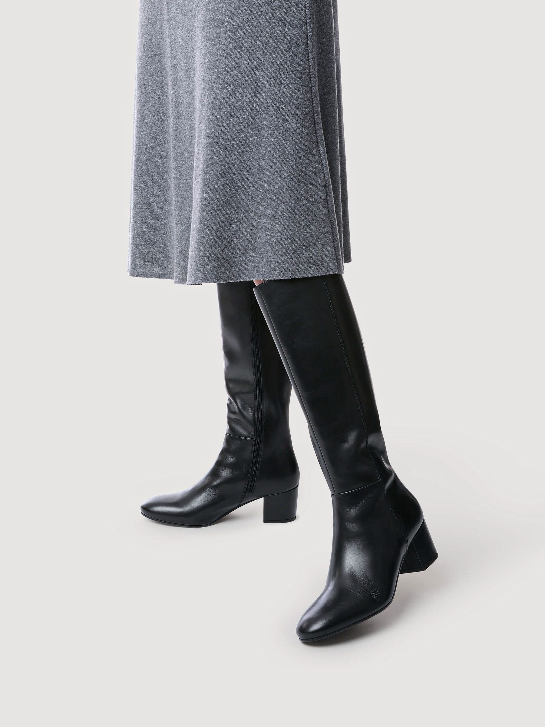 Jones Bootmaker Women's Black Loulou1 Medium Calf-Fit Long Boots
