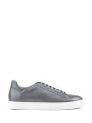 Jones Bootmaker Grey Simon Leather Mens Trainers - Image 1 of 5
