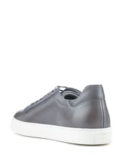 Jones Bootmaker Grey Simon Leather Mens Trainers - Image 2 of 5