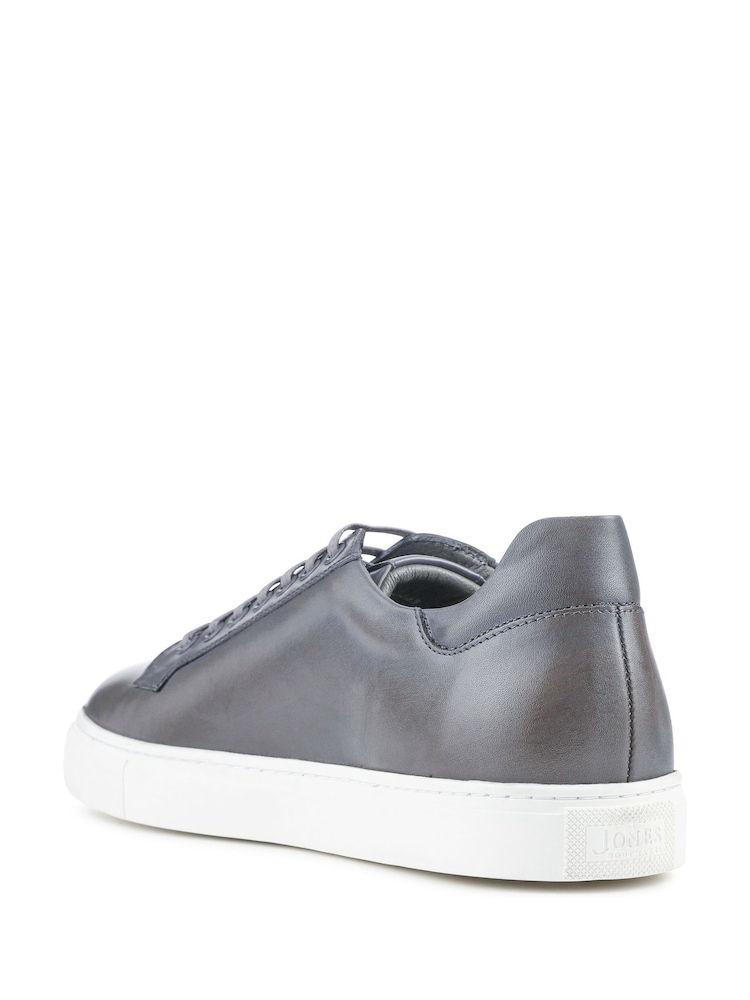 siva - Jones Bootmaker Simon Leather Mens Trainers - Slika 2 iz 5 siva - Jones Bootmaker Simon Leather Mens Trainers - Slika 2 iz 5