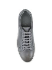 Jones Bootmaker Grey Simon Leather Mens Trainers - Image 4 of 5